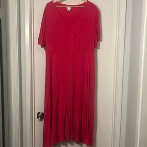 Ava & viv 1x hot pink midi dress.